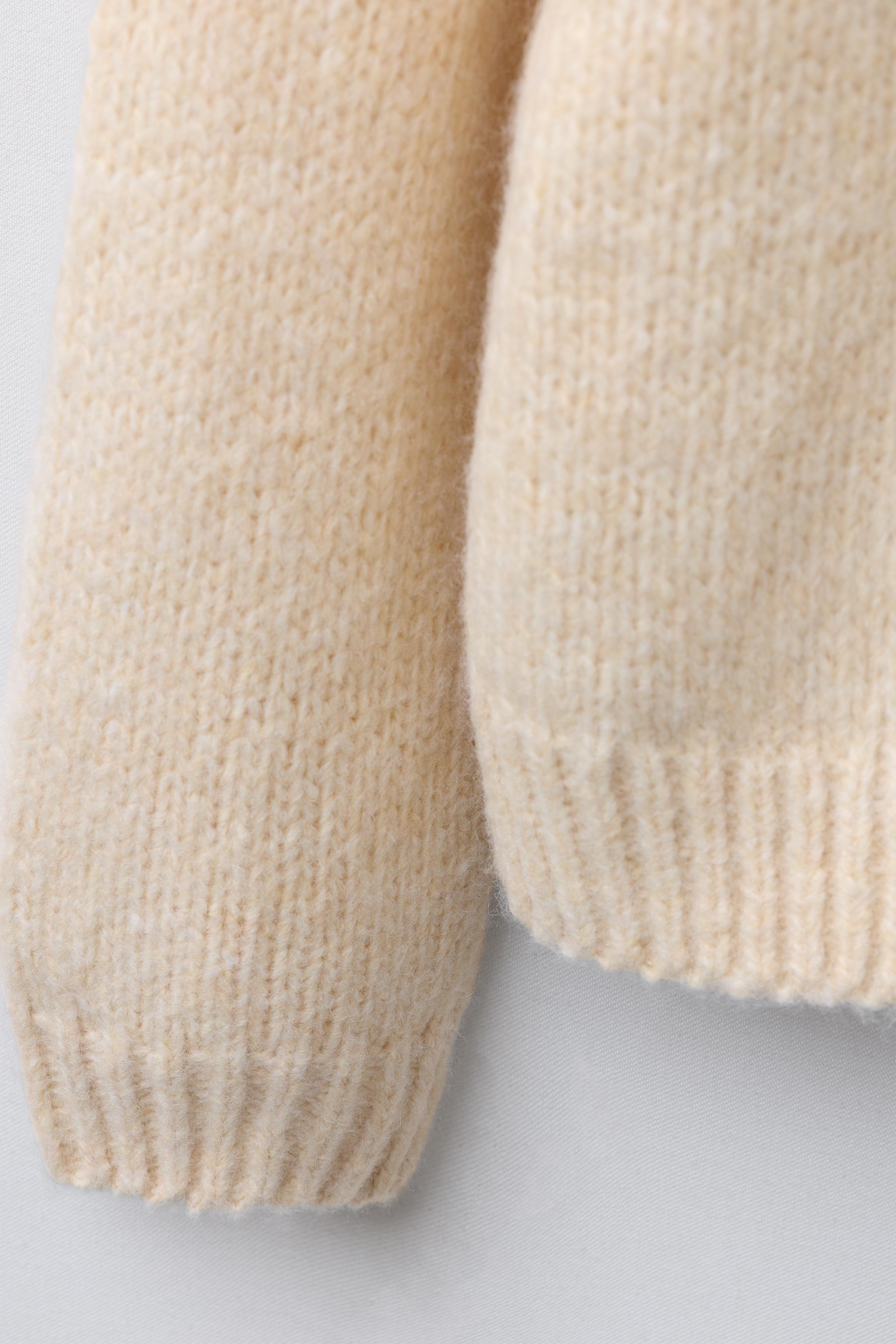 KNIT ORGANZA FLORAL SWEATER